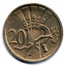 Prvn mince eskoslovenska - 20h
